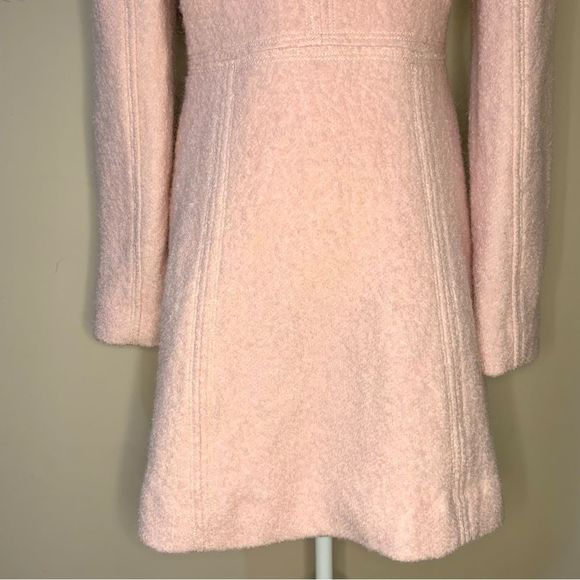 Jessica Simpson Zip Front Wool Coat Boucle Jacket Blush Pink Women’s Extra Small - Picture 7 of 11